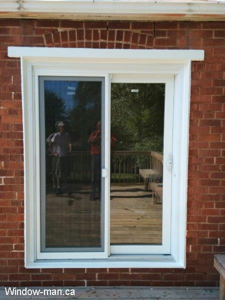Sliding door. Patio doors. Low e coating, Argon gas. Brick and concrete cutting. New opening cut out. Lintel installed